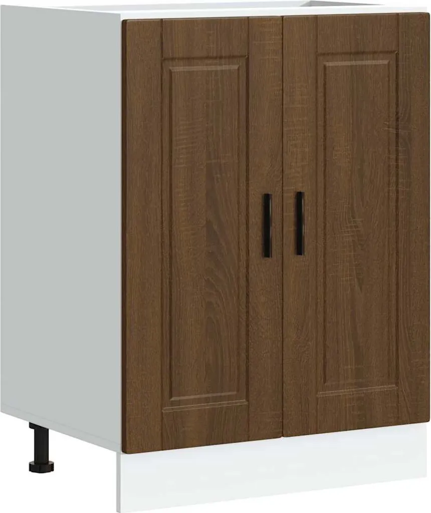 SYFAX Porto: Base Cucina 60x46 in Legno Multistrato Rovere Marrone