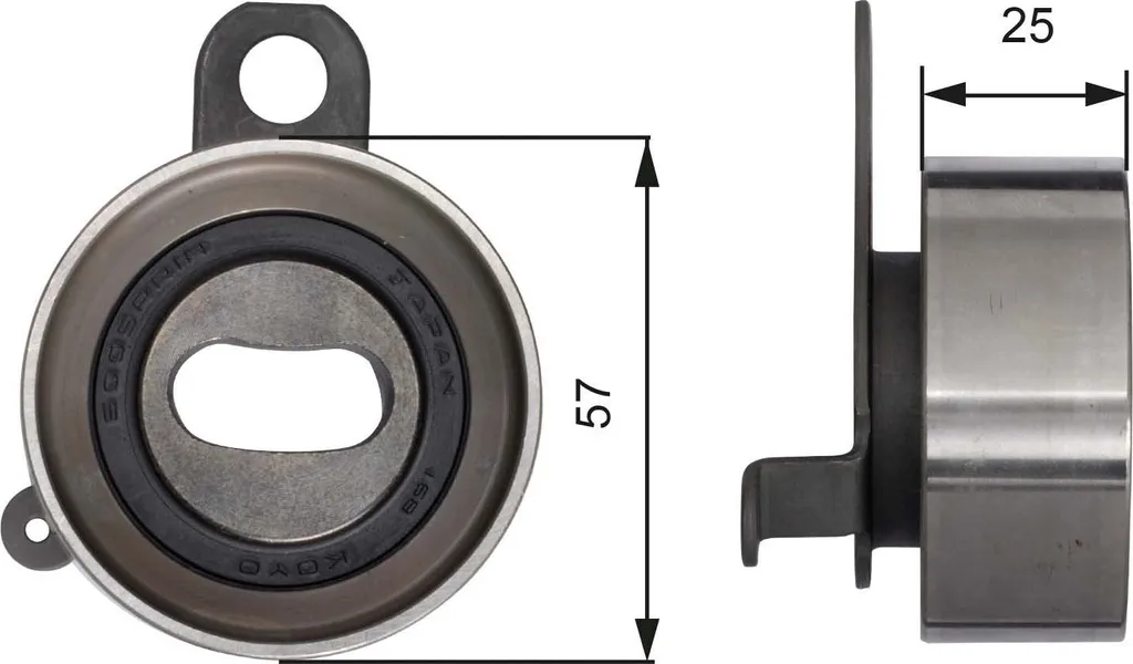 Galet tendeur anti-bruit pour Toyota Corolla E10 | GATES T41072
