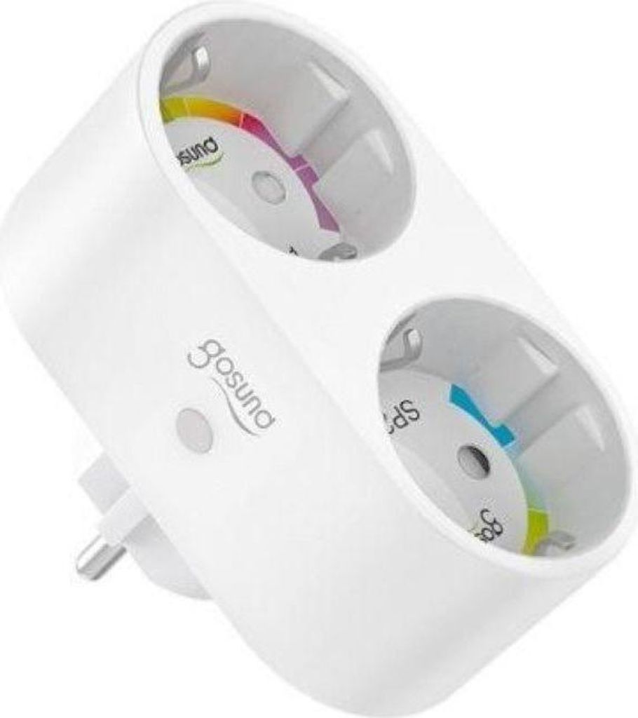 Smart Connected Doppelsteckdose WiFi 2.4GHz 15A Weiss