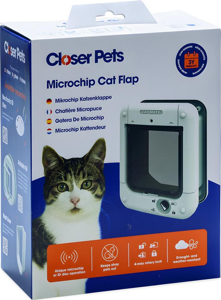 Cat Mate Katzenklappe Mikrochip 360W weiß