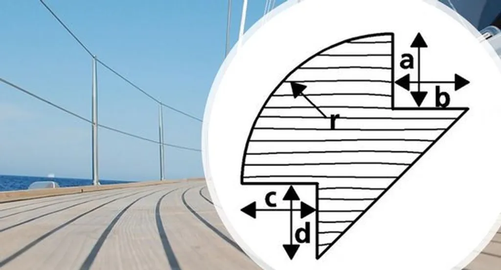Profilé d'angle extérieur en teck 12mm pour menuiserie de bateau 2m