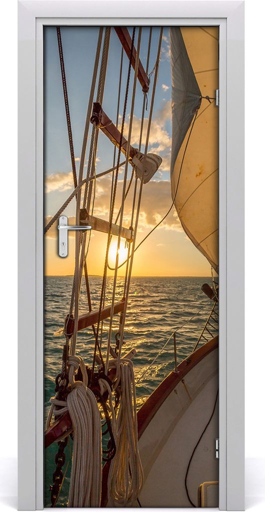 Tulup Türaufkleber 75x205 cm Dekorative Aufkleber Selbstklebend Wasserdichte Tapete Abnehmbar Schlafzimmer Wohnzimmer Wohnkultur - Klebstoff Yacht...