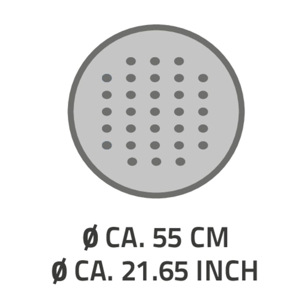 RIDDER Duscheinlage TecnoPlus Grau - Rutschfeste Duschmatte 55cm Mit Saugnäpfen