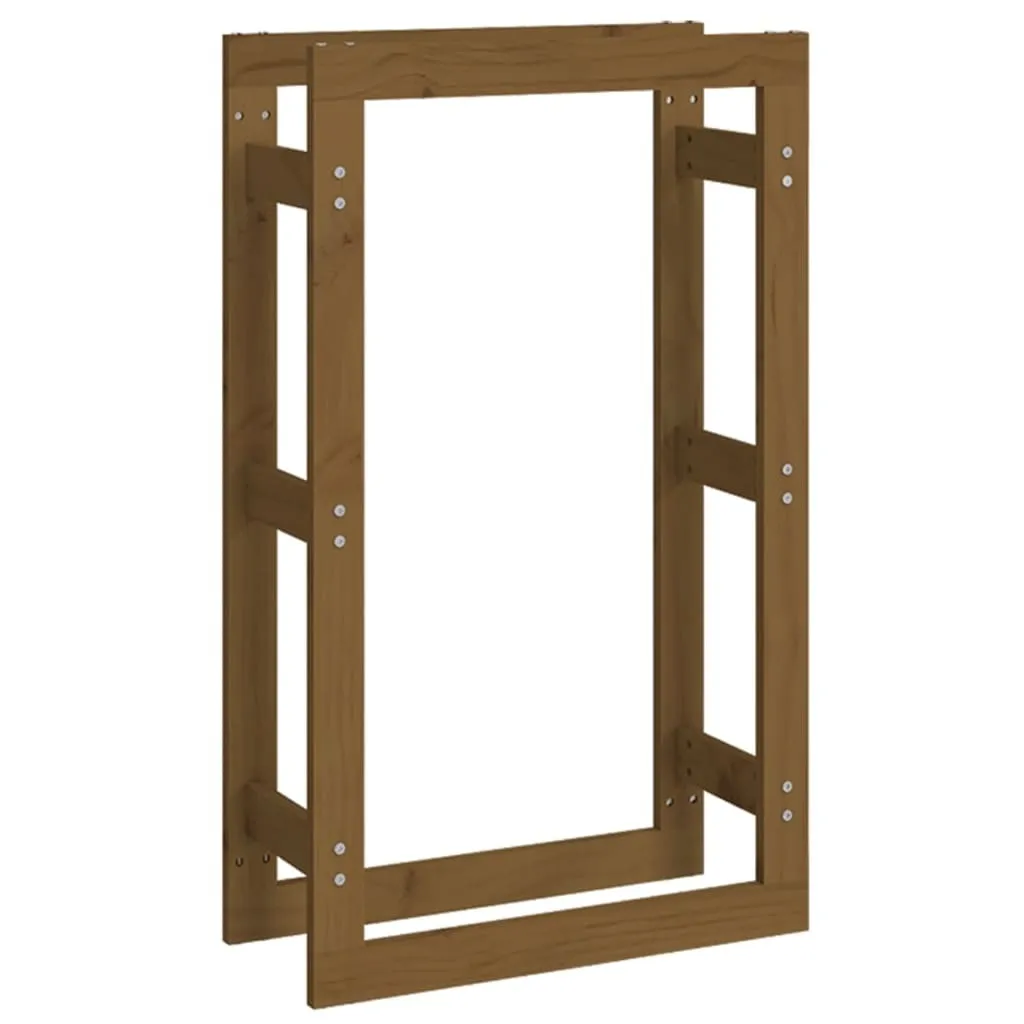 Portalegna Rustico Marrone Miele vidaXL 60x25x100 cm in Pino Massello