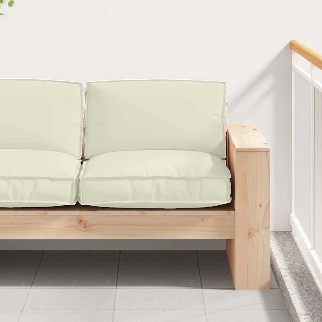 Möbel Palettenkissen für Sitzfläche Creme 80 x 80 x 12 cm - Gartenmöbelauflagen 42001510