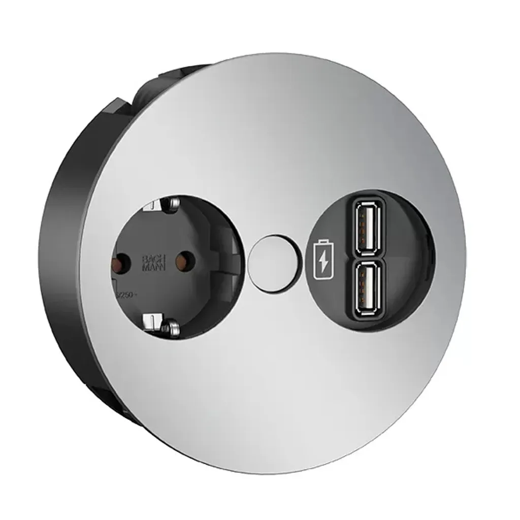 Bloc Prise Encastrable Twist avec Port USB pour Plan de Travail Cuisine