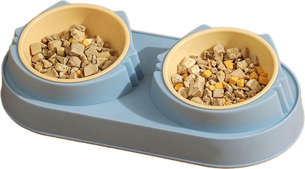 Erhöhter Futternapf für Hunde, Einzel-/Doppelnapf, auslaufsicher, rutschfest, für Katzen, Futter- und Wassernapf für Hunde, Katzen, Kätzchen