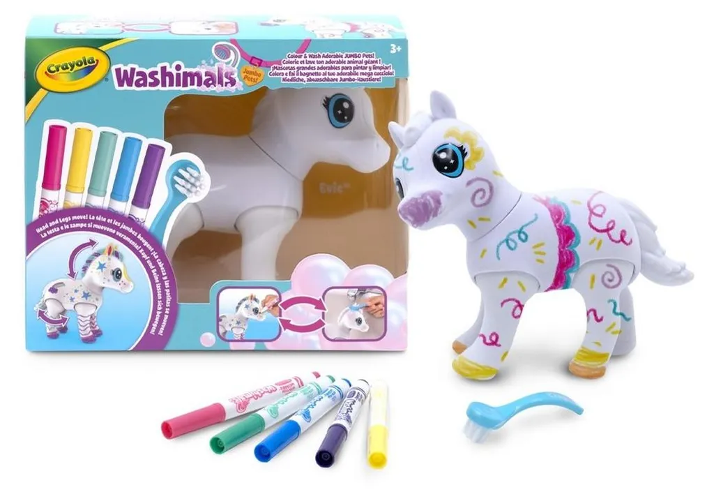 Crayola Scribble Scrubbie Elvie le poney géant à colorier et à laver