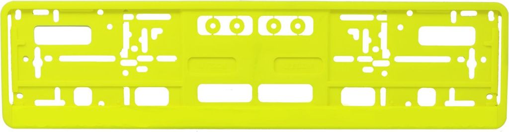 2 x Kennzeichenhalter - neon gelb - für Kennzeichen 520 x 110 mm