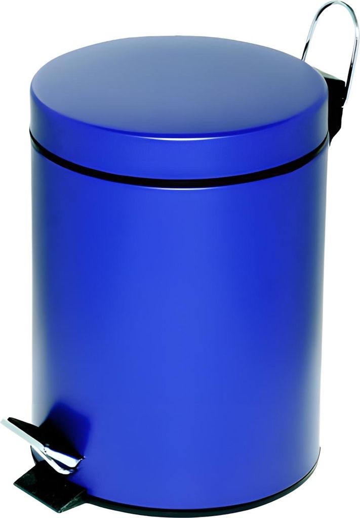 Alco Tretabfalleimer Stahl kunststoffbeschichtet 5l blau