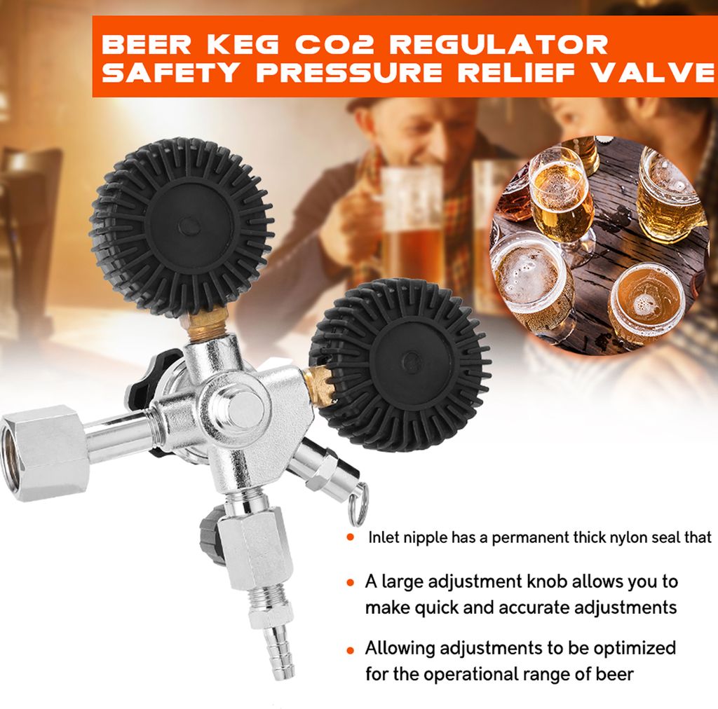 Bier-CO2-Keg-Regler Sicherheitsdruckbegrenzungsventil 0-3000 PSI Tankdruck