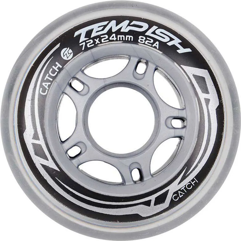 Pack 4 Roues Roller Tempish Catch Argent 80mm 82A Anti-Vibrations - 2