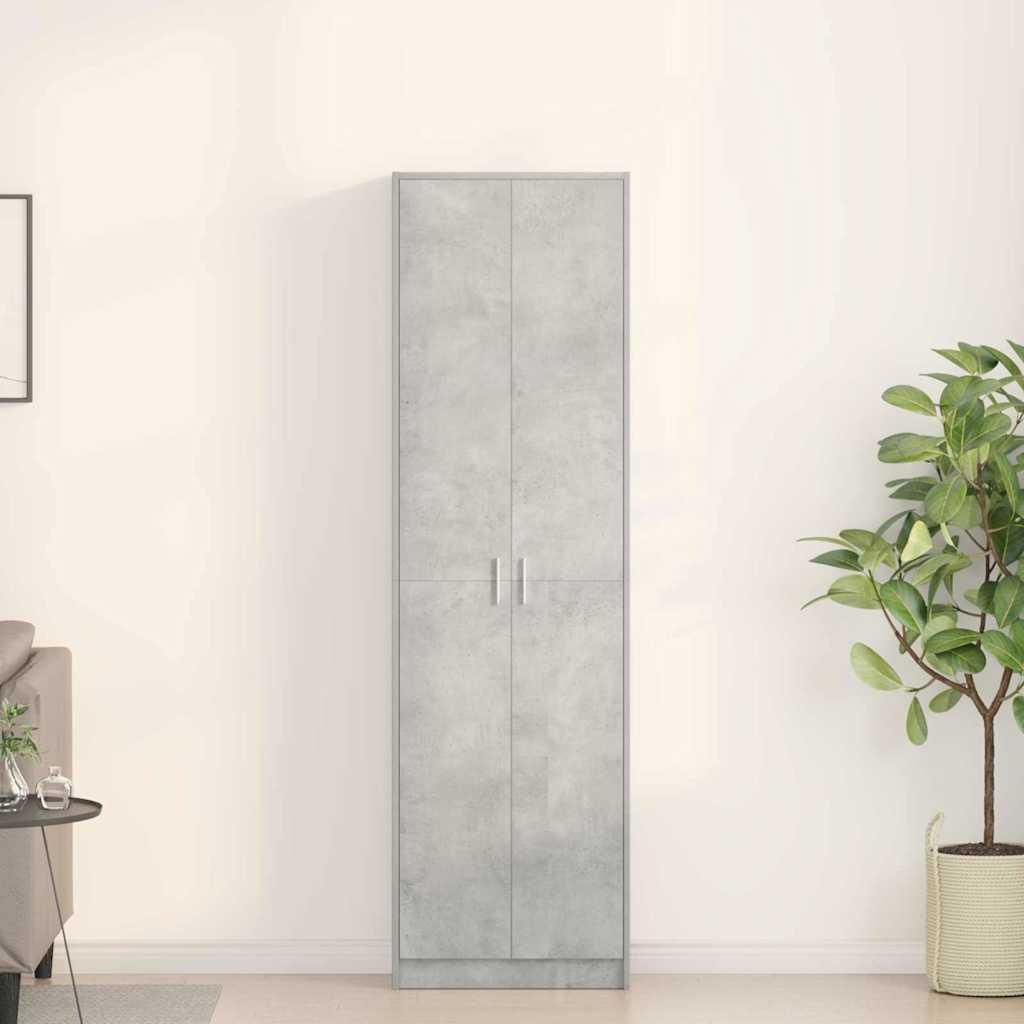 HOMMIE Kleiderschrank - elegantes Design - Garderobenständer - Beton Grau 55x25x189cm Holzwerkstoff NEU675394 - Kleiderschränke