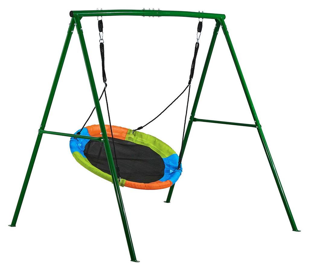 Altalena da giardino SucceBuy con telaio in metallo a forma Immagine del prodotto 
