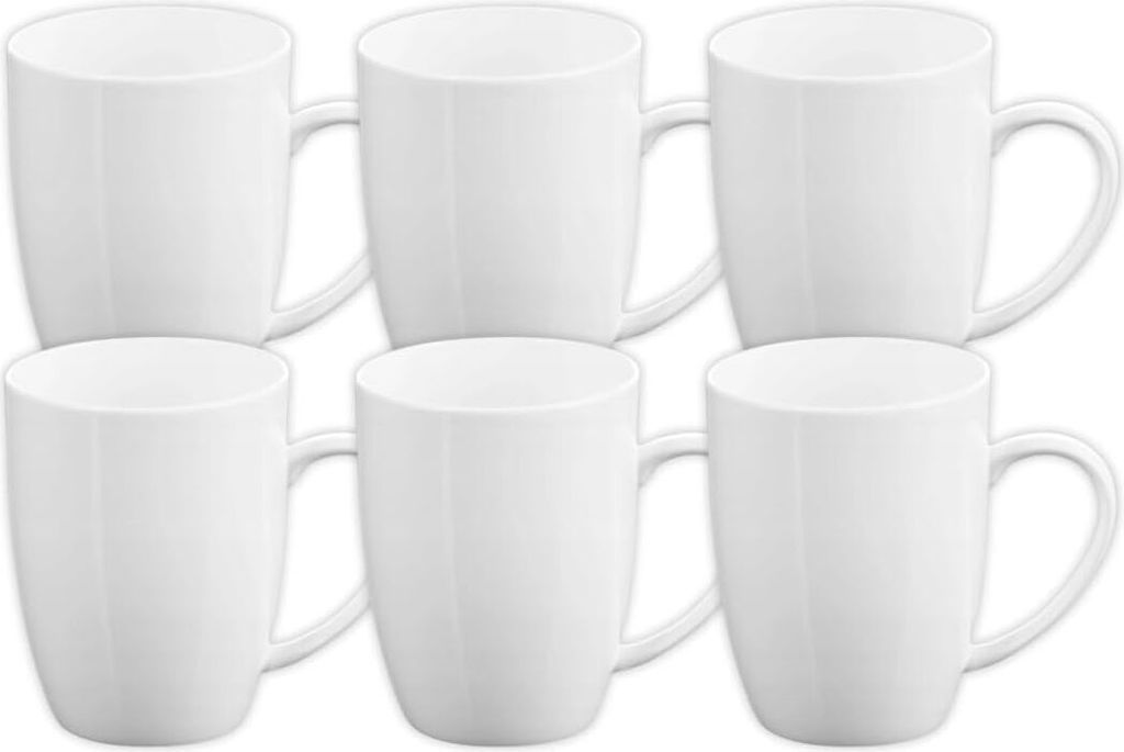 Zestaw 6 filiżanek Wilmax, pojemność 460 ml, kolor biały, Zdjęcie produktu 