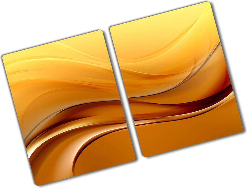 Tulup Glas Herdabdeckplatte - 2x40x52 cm - Glaskeramikkochfeld-Abdeckung Spritzschutz Glasabdeckplatte Kochplattenabdeckung und Schneidebrett - Zwe...