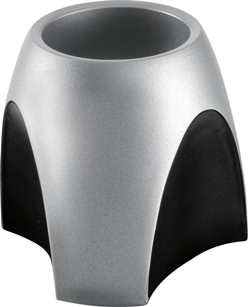 Elegante Stifthalter Delta mit Kette - optimale Büroorganisation - Büro, Empfangsreisen - Silberne Edition