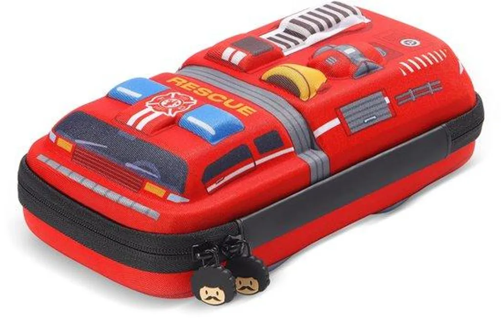 Trousse scolaire grand format motif pompier pour ranger les crayons