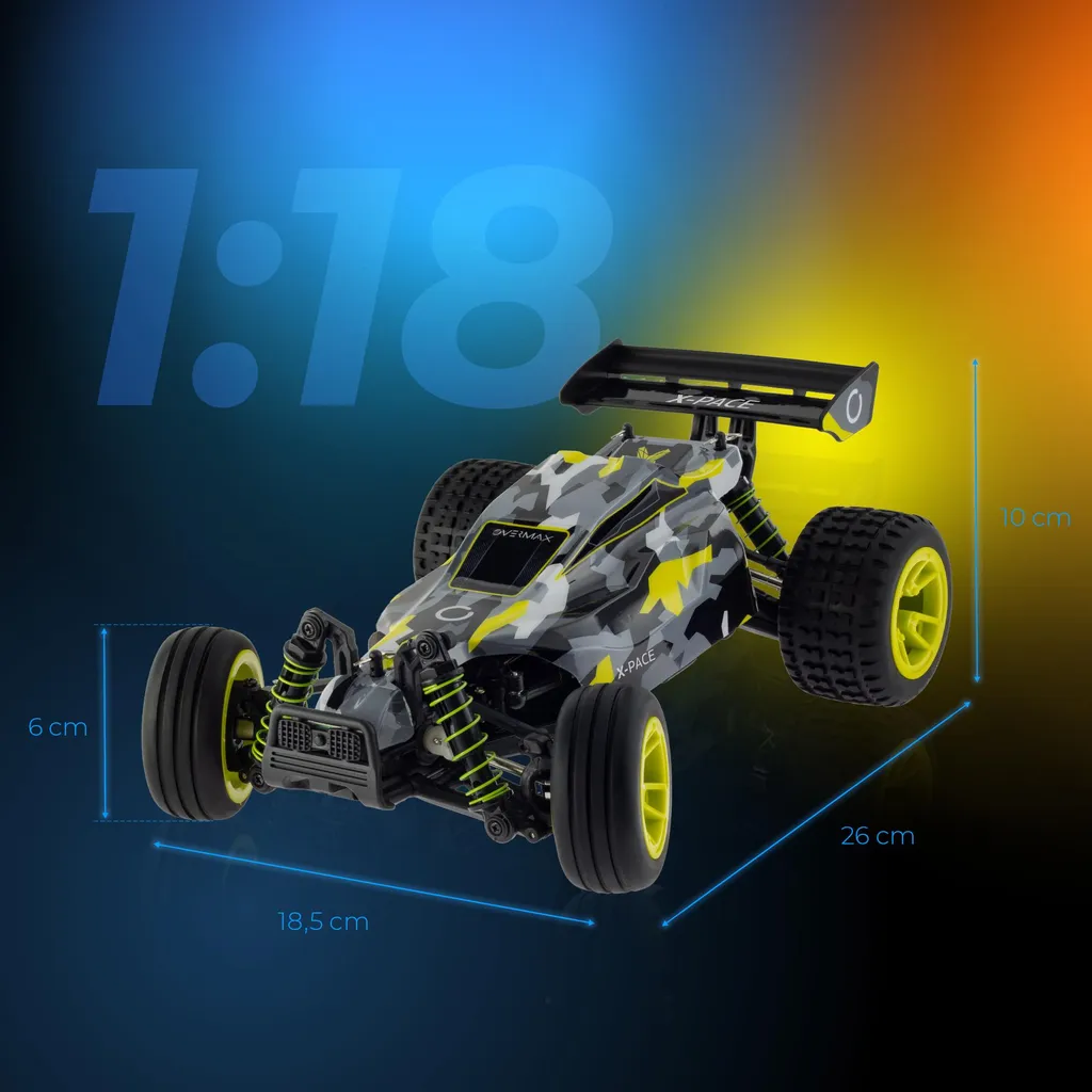 Voiture Télécommandée Tout-Terrain RC Buggy Rapide 45km/h Overmax X-Pace - 27