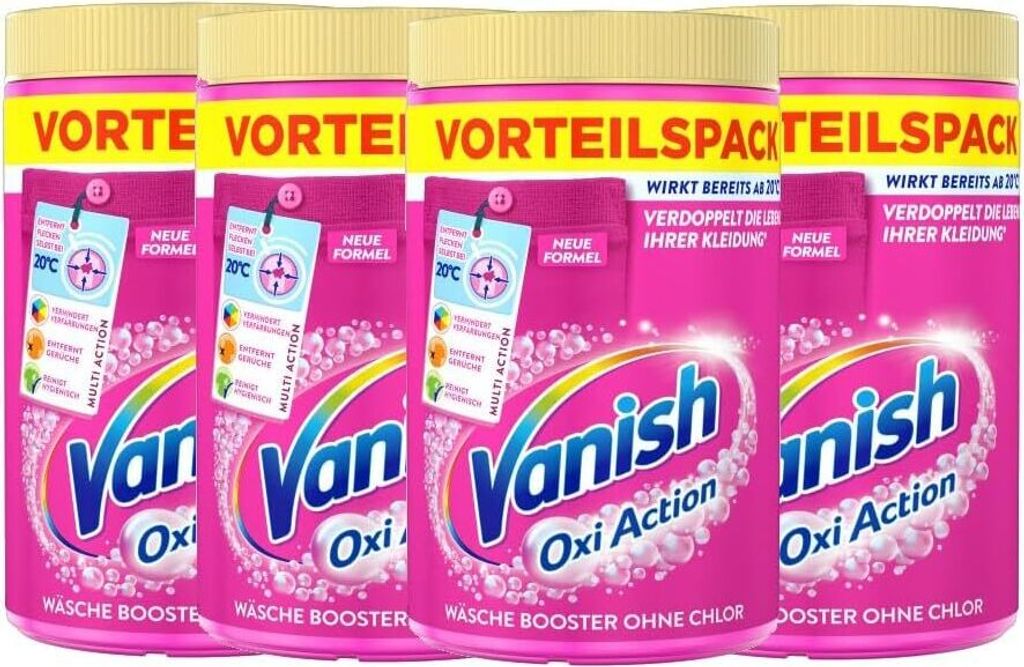 Vanish Oxi Action Wäsche Booster Pulver 4 x 1,65kg