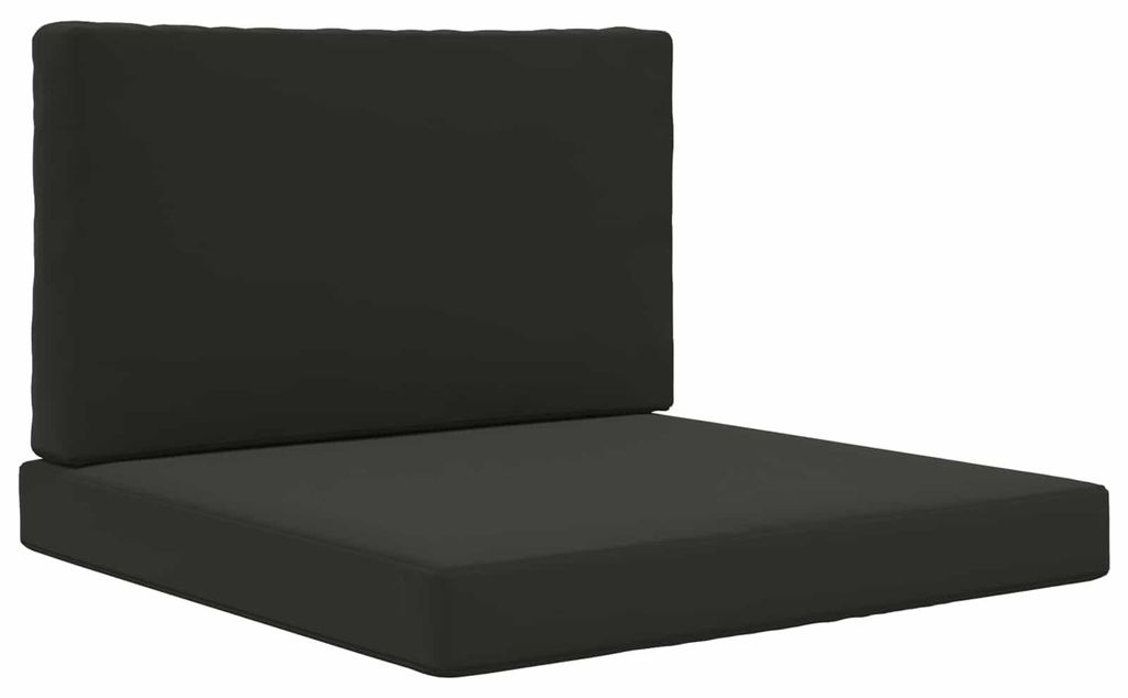 vidaXL Sofakissen für draußen 2 pcs Schwarz Polyester