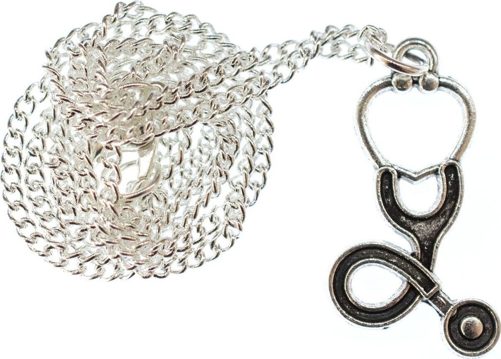 Stethoskop Kette 45cm Miniblings Halskette Anhänger Arzt Krankenhaus Gesundheit