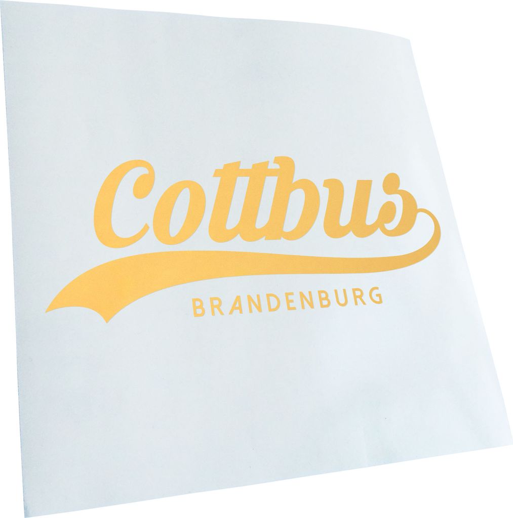 Kiwistar - Autoaufkleber - Cottbus Brandenburg - Creme - 30x11cm - Aufkleber für Auto, Laptop, Fahrrad, LKW, Motorrad Mehrfarbig JDM Decal Racing