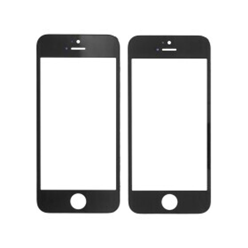 Displayglas für iPhone 5 5s LCD + Rahmen schwarz Panzerfolie Displayschutz
