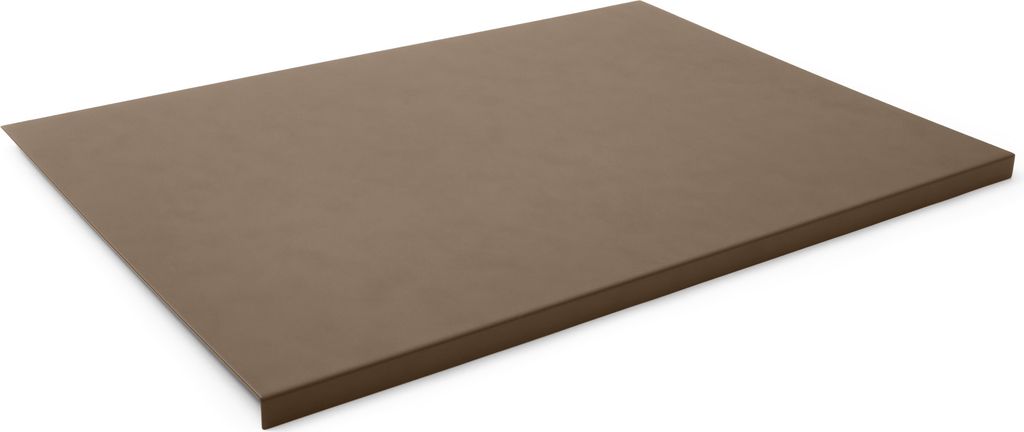 Schreibtischunterlage mit Kantenschutz Leder Taubengrau cm 70x50 - Rutschfester Boden - Hergestellt in Italien
