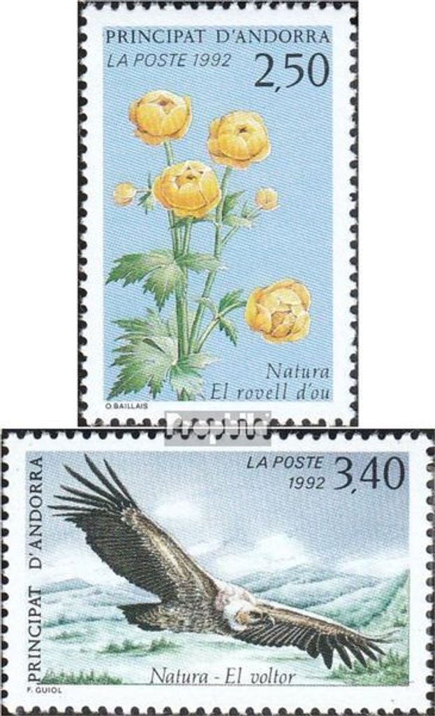 Briefmarken Andorra - Französische Post 1992 Mi 441-442 (kompl.Ausg.) postfrisch Naturschutz
