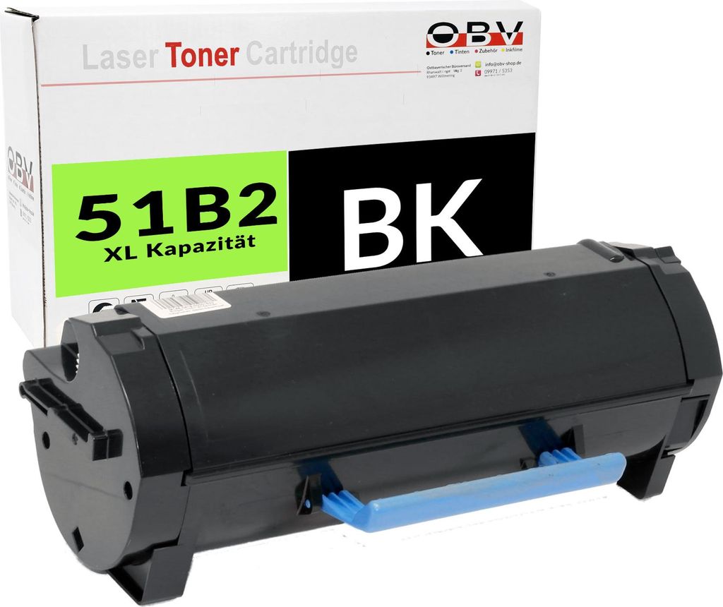 OBV Toner für Lexmark 51B2H00 für MS417dn MS517dn MS617dn MX417de MX517de MX617de Schwarz