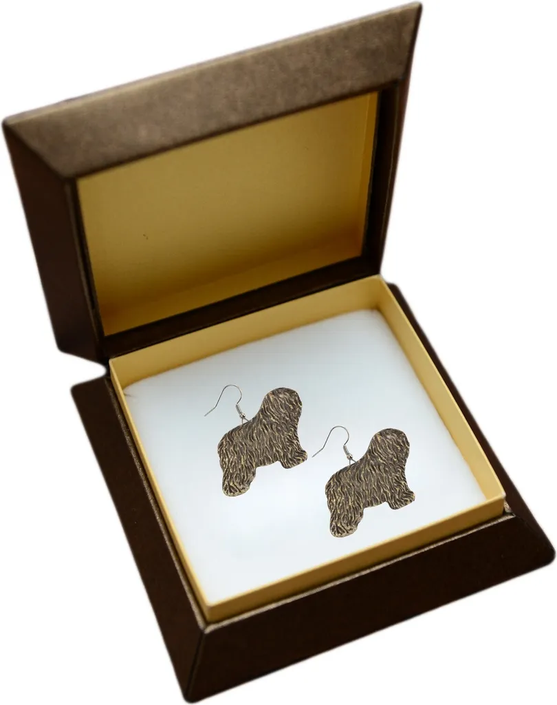 Bijou Chien de Berger Polonais PON I : Boucles d'oreilles Art-Dog chic