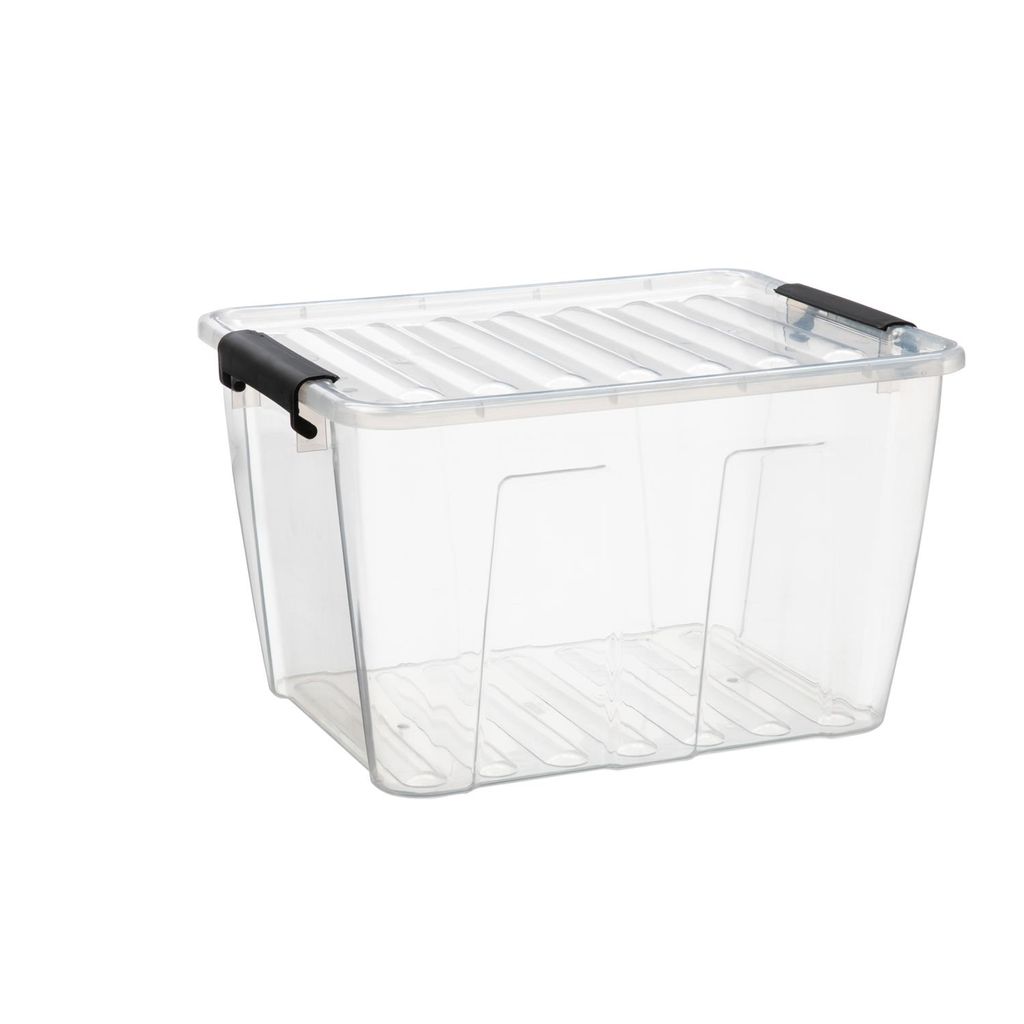 5 Stück Aufbewahrungsbox mit Deckel aus Kunststoff 7 - 80L transparent