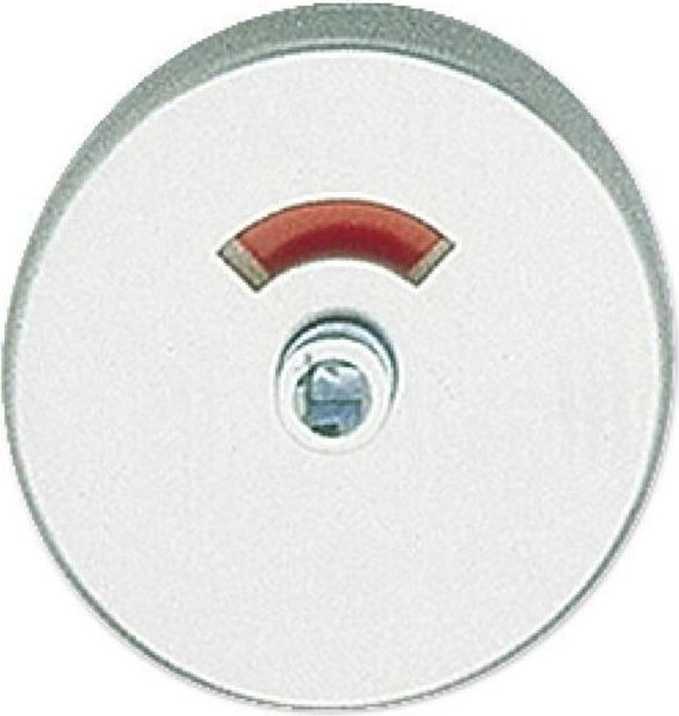 WC-Aussenrosette WG ø 50 mm, mit Anschraubträger U", R/W Anzeige, Edelstahl matt, 1 Stück | Zubehör Türbeschläge