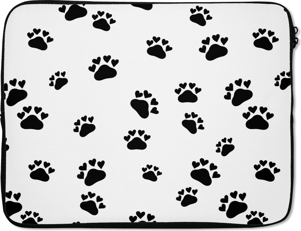 MuchoWow Laptop Hülle 17 Zoll Laptoptasche Muster - Katze - Pfoten - Jungen - Mädchen - Kinder - Kind - Zipper - Schutzabdeckung