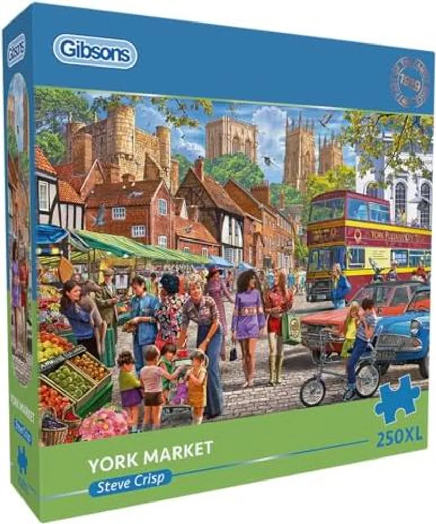 Puzzle Gibsons York Market pièces XL faciles à voir et à manipuler
