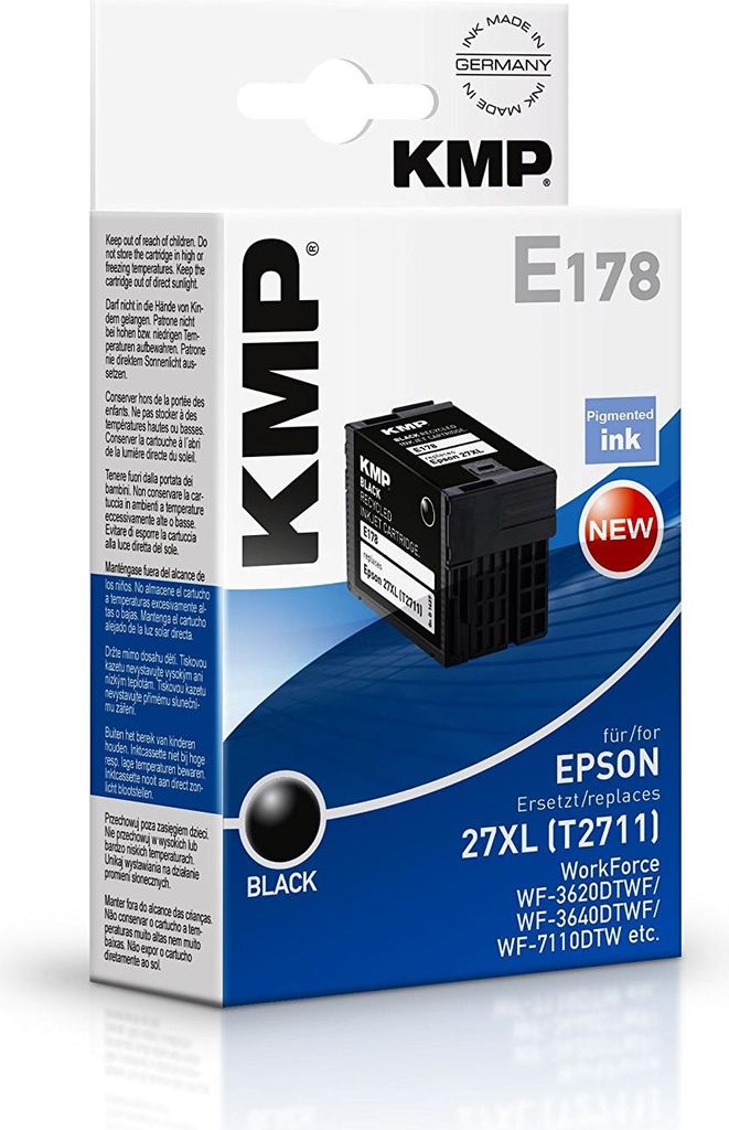 KMP Patrone Epson T2711 black pigm. 1100 S. E178 remanufactured
