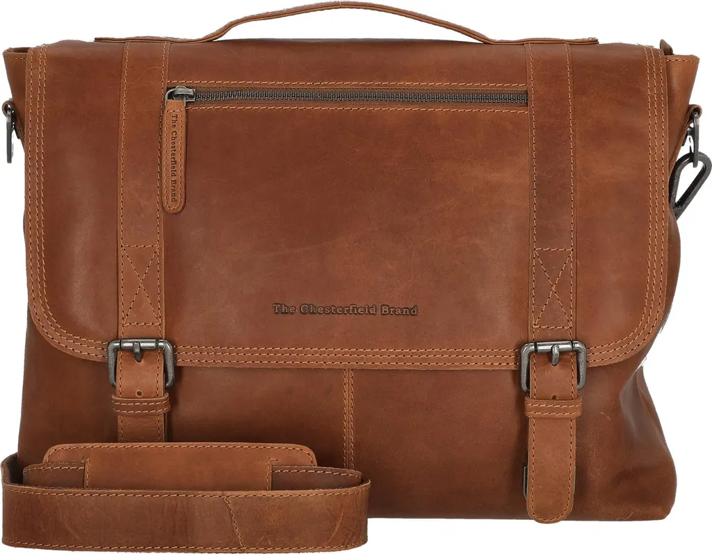 Serviette en cuir marron clair Veneto pour ordinateur portable professionnel - 5