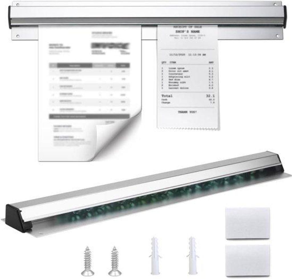 Gastronomie-Beleghalter - 40cm Aluminiumlegierung-Tabschrauber - Selbstklebender Bon-Schraubstock - Liste-Hospitalitäts-Schraubstock - Bar-Office-...