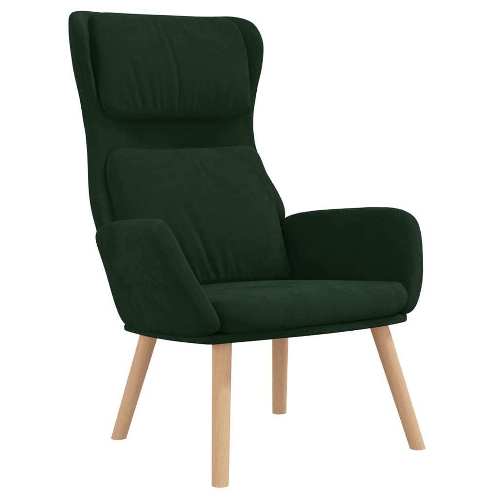 (Robust Möbel)Relaxsessel- TV-Sessel - Einzelsofa elegantes Design - Dunkelgrün Samt - 70x77x98cm - Couchsessel DEMöbel932084