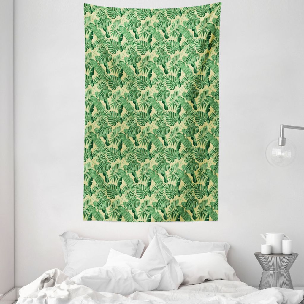 ABAKUHAUS Urwald Wandteppich und Tagesdecke, Brasilien Waldlaub aus Weiches Mikrofaser Stoff Waschbar ohne Verblassen Digitaldruck, 140 x 230 cm, E...