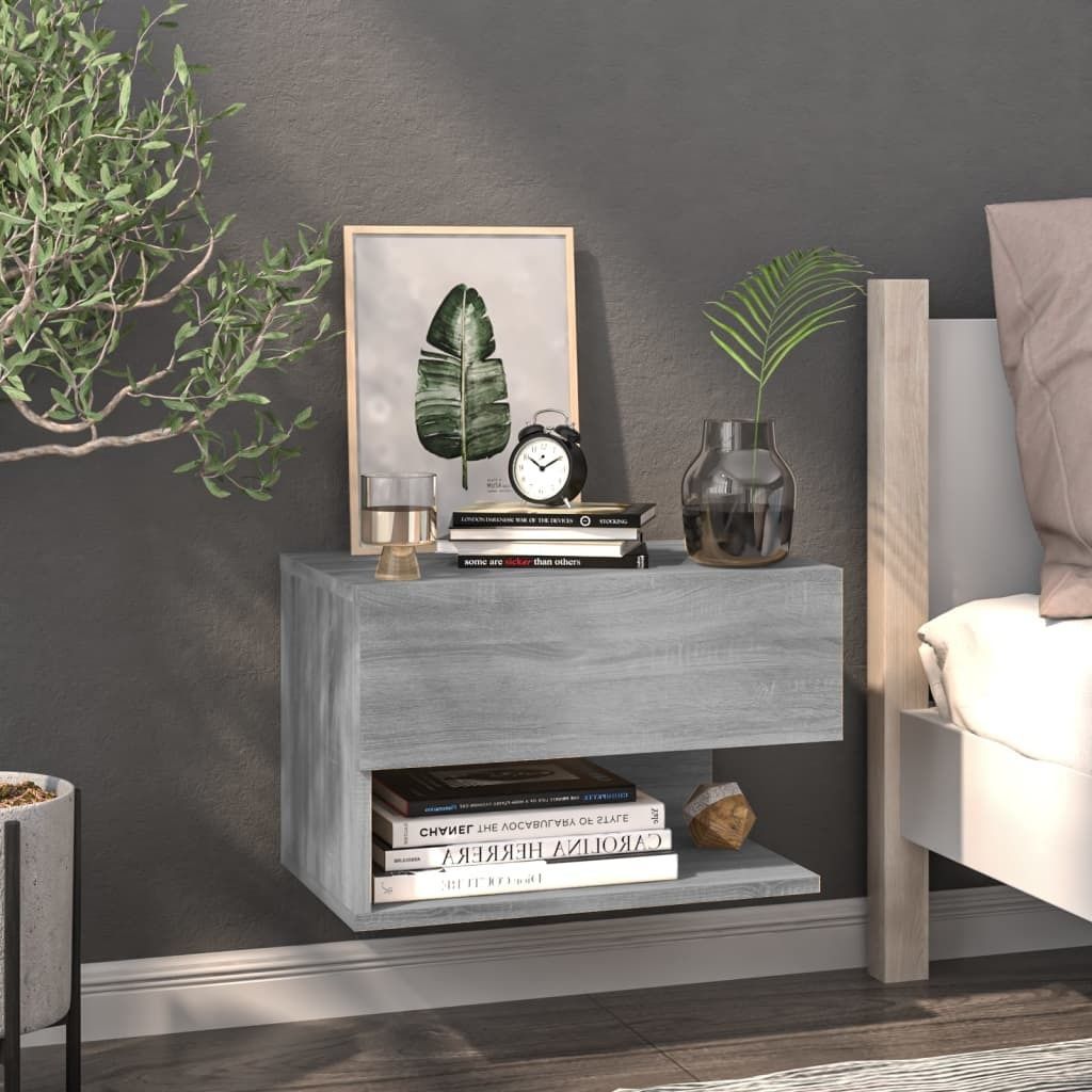 Maison Exclusive - Wand-Nachttisch Grau Sonoma