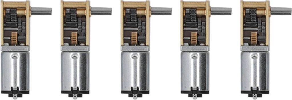 5 Stück DC 6V Getriebemotor, rechtwinkliger Schneckengetriebemotor, Einwellen-Kupferspulen-Drehzahlreduzierungsmotor
