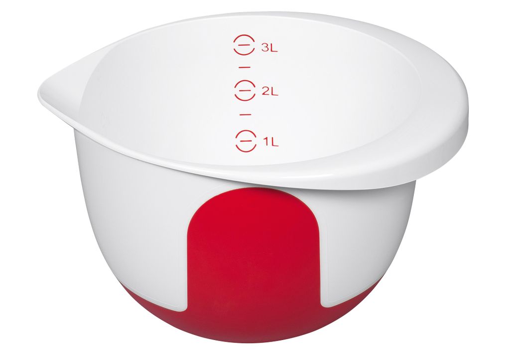 Emsa Mix & Bake Quirltopf Weiß Rot Rührschüssel Rührbecher 508014 