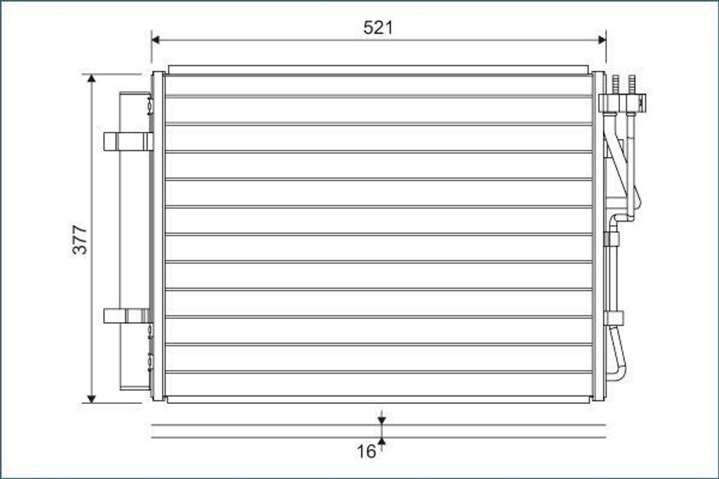 VALEO 822624 - OE 97606 1P200 Klimakondensator mit Trockner für iX20 (JC), Venga (YN)