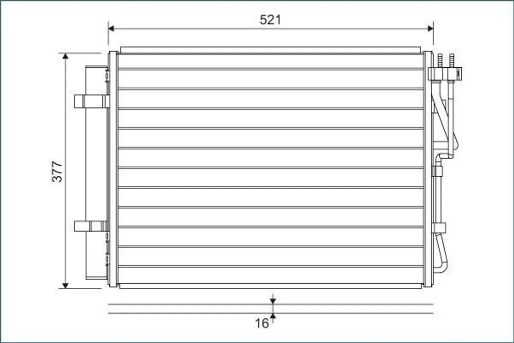 Valeo 822624 Condenseur de Climatisation iX20 Venga OE 97606 1P200