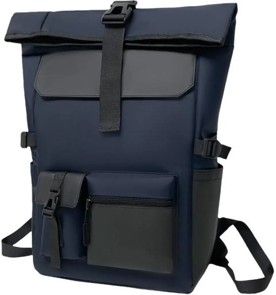 Sac à dos imperméable avec compartiment PC 17 pouces et fermeture roll top