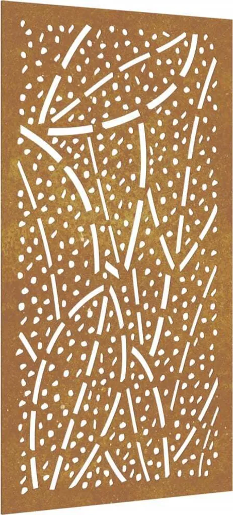 Panneau mural de jardin décoratif design feuille en acier corten 105x55