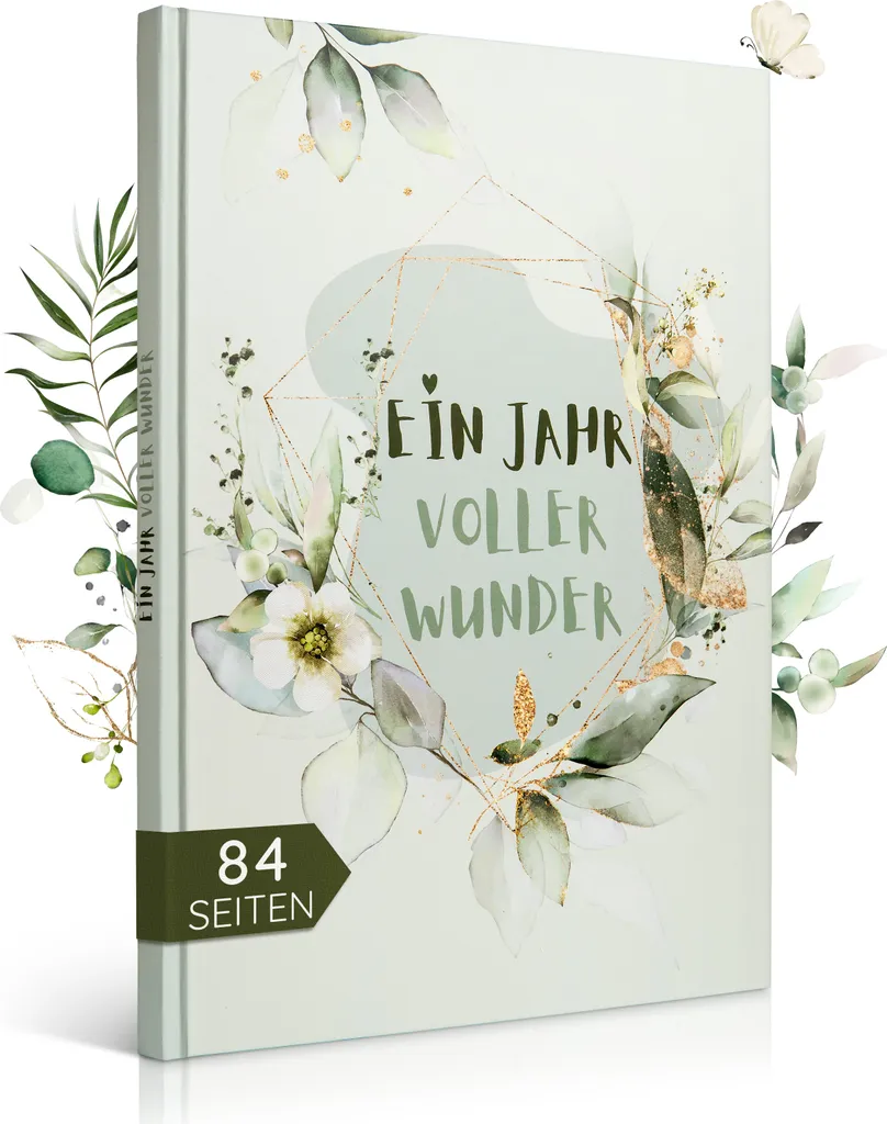 EULENTALER Album Bébé A4 Vert - Livre de Naissance Complet à Remplir