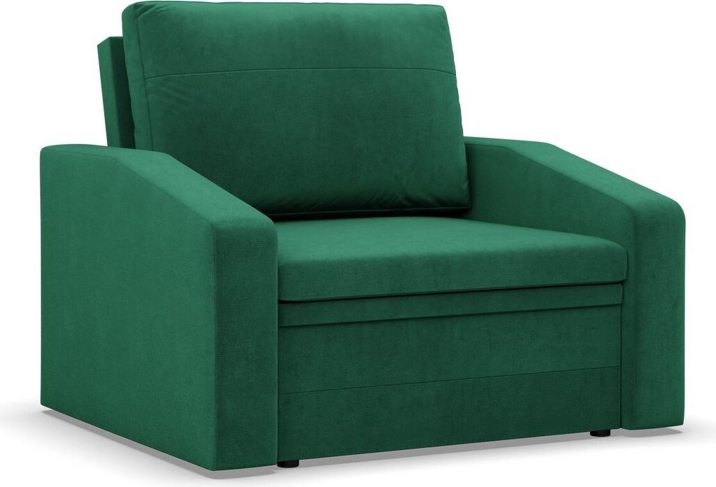 Sessel mit Schlaffunktion, Loungesessel für das Wohnzimmer, Orbit 80cm, Dunkelgrün